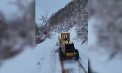 Kastamonu'da karla kapanan köy yolları için yoğun mesai!