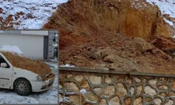 Kastamonu'da toprak kayması: 2 araç hasar gördü