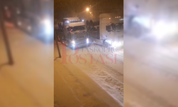 Kastamonu'nun ilçesinde kar yağışı trafiği felç etti!