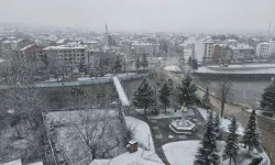 Taşköprü yeni haftaya kar yağışıyla başladı