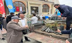 Hanönü’nde cemaate Cuma Namazı çıkışı fidan sürprizi