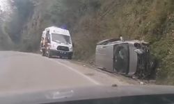 Kastamonu’da trafik kazası: Otomobil takla attı