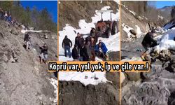 Kastamonu’da köylünün yol çilesi: Köprü var, yol yok, ip ve çile var! (görüntülü haber)