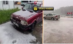 Kastamonu Haziran'a 1 gün kala beyaza büründü! (görüntülü)