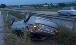 Kontrolden çıkan otomobil takla attı: 1 yaralı var!