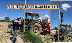 Taşköprülü çiftçi köyü internetsiz bırakmadı (görüntülü haber)