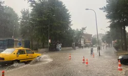 Taşköprü'de kuvvetli sağanak ve dolu yağışı etkili oldu (Görüntülü Haber)