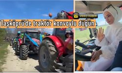 Taşköprü'de traktör konvoylu muhteşem düğün (görüntülü haber)