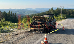 Kastamonu'da feci yangın: Otomobil küle döndü!