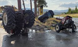 Feci Kaza: Traktör ikiye bölündü! 3’ü çocuk 5 yaralı