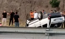 Viraj Kabusu: Virajı alamayan otomobil takla attı