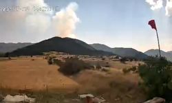 Kastamonu-Çankırı sınırındaki orman yangınının çıkış anı kameraya yansıdı