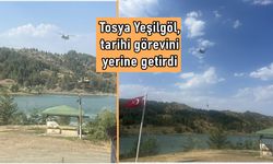 Tosya'da Yeşilgöl, ormana hayat verdi: Helikopterlere can suyu oldu (görüntülü haber)