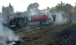 Balya makinesinden çıkan kıvılcım 10 dönüm araziyi küle çevirdi!
