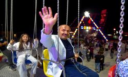 Başkan Arslan, lunaparkta yorgunluk attı
