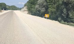 Daday yollarında mıcır tehlikesi: Kazaya davetiye çıkarıyor