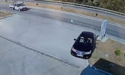 Kastamonu'da direksiyon hakimiyetini kaybeden sürücü benzinliğe daldı