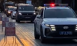 Taşköprü'de sirenler düğün konvoyuna sirenler eşlik etti