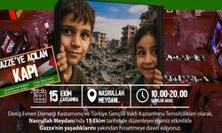 Kastamonulular Nasrullah Meydanı’nda Gazze’ye gidiyor