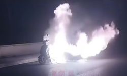 Kastamonu’da Kuryenin Motosikleti Alev Alev Yandı: Hurdası da Çalındı!