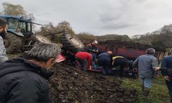 Traktör Devrildi: Sürücü Ağır Yaralı