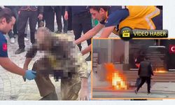 Dehşet Anları: Kaymakamlık Önünde Kendini Ateşe Verdi (görüntülü haber)