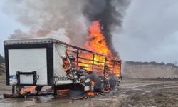 Kağıt Yüklü Tır Alev Alev Yandı: Dorse Küle Döndü