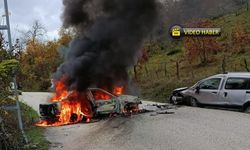 Kastamonu'da Feci Kaza: Araç Alev Alev Yandı! (Görüntü-Detaylar)
