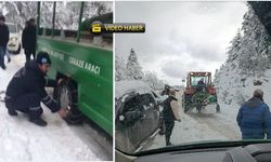 Kastamonu'da Kar Engeli: Cenaze Aracı Yolda Mahsur Kaldı