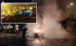Kastamonu’da trafikte korku dolu anlar: Sabah otomobil alev alev yandı!