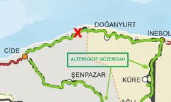 Kastamonu'da heyelan meydana geldi: Yol geçici olarak kapatıldı!