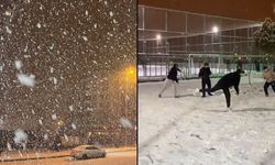 Kastamonu’da kar bastırdı, yurt bahçesi şenlendi