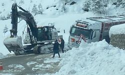 Kastamonu’nun ilçesine giden doğalgaz tırı kara gömüldü