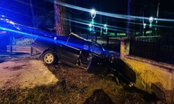 Durakla ağaca çarpan otomobil paramparça oldu: 1 yaralı