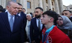 Taşköprülü Milli Sporcu Hamza Eren Göksu, Cumhurbaşkanı Erdoğan'la Görüştü