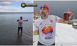 Kastamonu'da Sıradışı Cesaret: İnebolu’da Kış Ortasında Deniz Keyfi