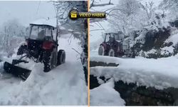 Kastamonu’da gün boyu 'DİDİN'di; Traktörüyle 3 köyün yolunu açtı