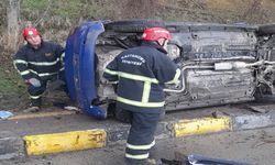 Kastamonu-Ankara Yolunda Korkutan Kaza: Otomobil Takla Attı