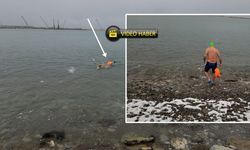 Kastamonu'da Eksi Derecelerde Cesur Yüzüş: Kar Altında Denize Girdi