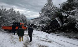 Kastamonu'da devrilen doğal gaz tüpü yüklü tırla ilgili detaylar belli oldu