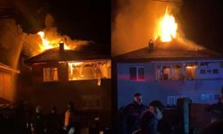 Komşuda İki Katlı Ev Alevlere Teslim Oldu
