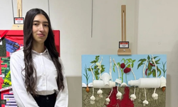 Taşköprülü öğrenci çevreye verilen zararı Taşköprü sarımsağıyla anlattı