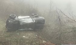 Yoğun Sis Kazaya Neden Oldu: Pikap Uçtu, 4 Yaralı
