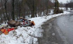 Kastamonu'da yol ayrımında utanç manzarası