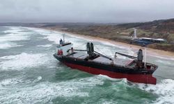 Kastamonu'da vurulan gemi İstanbul'da havadan görüntülendi