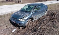 Kontrolden Çıkan Otomobil Tarlaya Uçtu: 1 Yaralı!