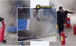 Kastamonu’da faciadan dönüldü: Benzinlikte yolcu otobüsü yandı