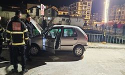 Kastamonu'da seyir halindeki otomobil alevlere teslim oldu