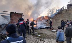 Feci yangın! Köyde evler ve ahırlar yandı: Çok sayıda ekip müdahale etti!