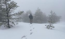 Kastamonu'da bayram için gelenlere kar sürprizi